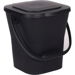 Seau à compost gris anthracite - Eda - 6 L - 1Pc
