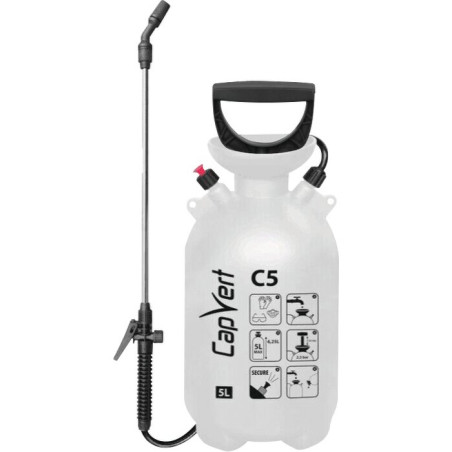 Pulvérisateur à Pression 5L MalTec Avec Buse Réglable Et Sangle - 3,2 Bar Pour Jardin