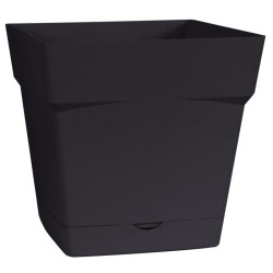 Pot carré avec soucoupe  - Toscane - Eda - 10,2 l  - 10.2l - 24cm - 24.8cm
