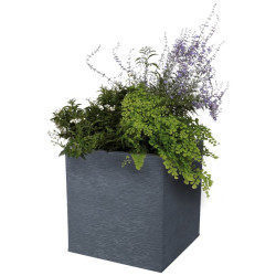 Pot plastique carré Graphit Eda - 31 l -Anthracite - 43cm - 39cm