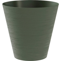 pot tera Hoop 25 recyclé avec réserve d'eau et bouchon de vidange couleur FOREST - 6.2l - 1Pc - 23.5cm
