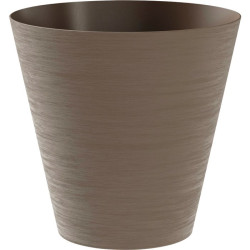 pot tera Hoop 25 recyclé avec réserve d'eau et bouchon de vidange couleur SAND - 6.2l - 1Pc - 23.5cm