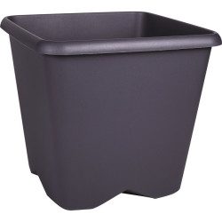 Pot plastique carré Chorus Eda - 35,6 l - Gris anthracite - 35.6l - 1Pc - 36.4cm - 35.6cm