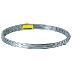 Fil de tension galvanisé Filiac - Longueur 50 m - Diamètre 2,7 mm - Couleur : Argent - 2.7mm