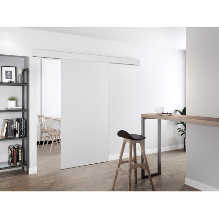 Rail coulissant applique blanc MTK-S12 vtl 204cm max, 45kg
