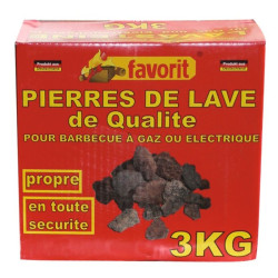 Pierre de lave Favorit - 3 kg - Couleur : Brun