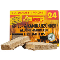 Allume-feu naturel Favorit - Vendu par 24 - cuisson concernés : Barbecue, Cheminée