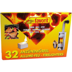 Allume barbecue-cheminée Favorit - Vendu par 32 - cuisson concernés : Barbecue, Cheminée, Poêle