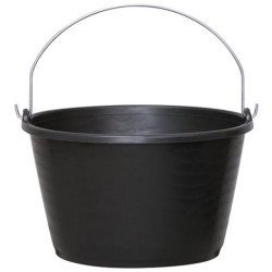 Seau à veau - Aluminium et plastique - Coloris noir - 16 l - Avec anse sans poignée - 32cm