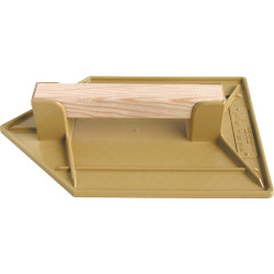 Taloche plastique ABS jaune triangulaire Outibat - Dimensions 18 x 27 cm - 180mm
