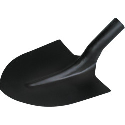 Pelle fortification ronde noire Outibat - Dimensions 27 cm - Matière tête de l'outil : Acier trempé