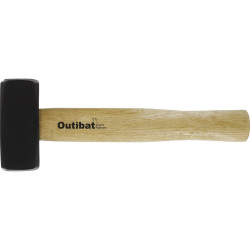 Massette carrée Outibat - Manche bois - 1 kg