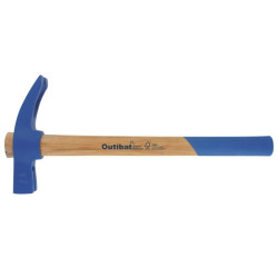 Marteau de coffreur Outibat - Manche bois vernis - 800g - Matière manche : Tri-matière