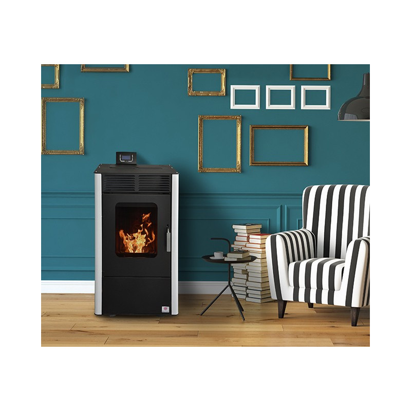 Poêle à granulés AIR BESTOVE, NEMO 6kW (noir/blanc)
