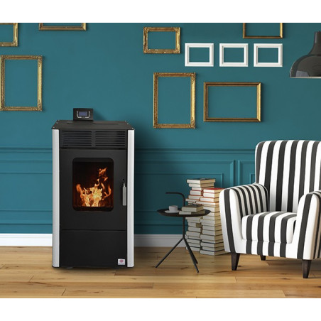 Poêle à granulés AIR BESTOVE, NEMO 6kW (noir/blanc)