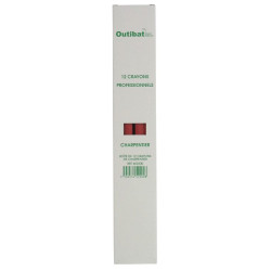 Crayon de charpentier mine tendre Outibat - Boîte de 12 - Pro - Couleur : Rouge
