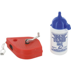Lot traceur cordeau plastique et poudre bleu Outibat - 100 g - 30m