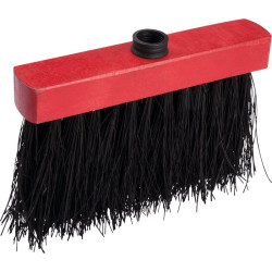 Balai mickey - Non emmanché - 3 rangs - Noir - 25cm - Matière : Bois, Fibre naturelle