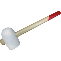 Maillet de carreleur blanc Outibat - Diamètre 60 mm - Matière manche : Bois