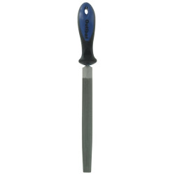 Lime manche bi-matière Outibat - Demi-ronde - Longueur 200 mm