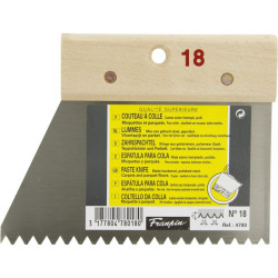 Couteau à colle Nespoli - Revêtements muraux lourds - Manche télescopique : Non - Matière manche : Bois - Vendus par 3