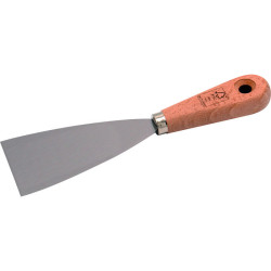 Couteau à enduire en acier - Nespoli - 3cm - Manche télescopique : Non - Matière manche : Bois - Vendus par 6