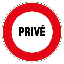 Disque plastique - Signalisation : Privé - Forme : Rond