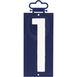 Numéro de rue standard - Signalisation : 1 - Forme : Rectangle - 120mm - 56mm