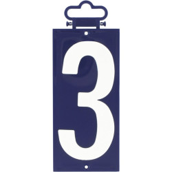 Numéro de rue standard - Signalisation : 3 - Forme : Rectangle - 120mm - 56mm
