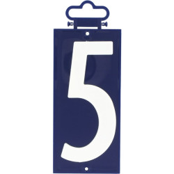 Numéro de rue standard - Signalisation : 5 - Forme : Rectangle - 120mm - 56mm