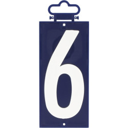 Numéro de rue standard - Signalisation : 6 - Forme : Rectangle - 120mm - 56mm