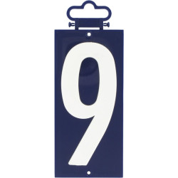 Numéro de rue standard - Signalisation : 9 - Forme : Rectangle - 120mm - 56mm