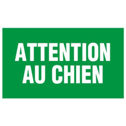 Panneau de signalisation rectangulaire - Signalisation : Attention au chien - Forme : Rectangle - 20cm