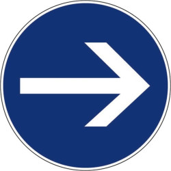 Panneau obligation - Forme : Rond - Signalisation : Sens obligatoire