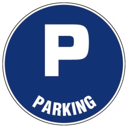 Disque plastique Ø 30 cm - Signalisation : Parking - Forme : Rond