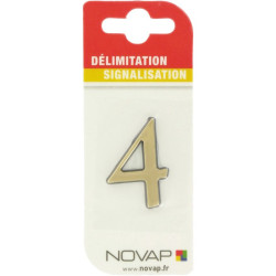 Adhésif plastique en relief coloris or - Signalisation : 4 - Forme : Forme personnalisée - 40mm - 25mm