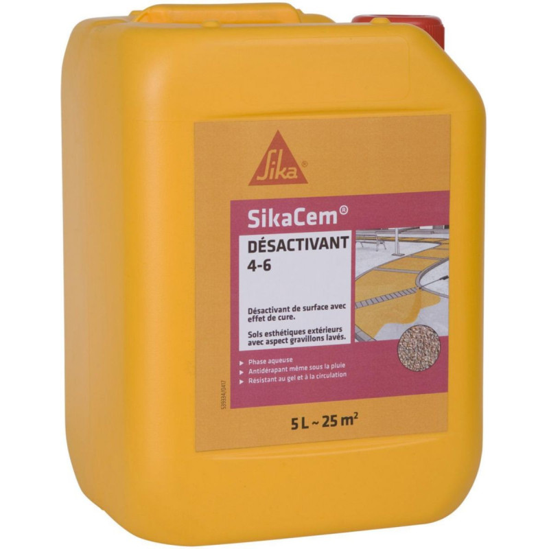 SikaCem Désactivant 4-6, bidon de 5l (5 à 6 m² / litre)