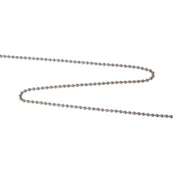 Chaînette perlée chromée - Grandsire - Ø3,3 - 3.3mm