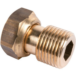 Raccord 2 pièces - Riquier - Mâle Femelle - Pour Compteur d'eau - Filetage mâle : 1/2" (15 x 21) - Vendus par 10