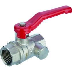 Vanne à sphère femelle / femelle à purge - Capvert - Laiton - Filetage de raccordement : FF 1/2" (15x21)