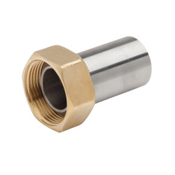 Raccord deux pièces droit gaz - BANIDES - A souder - Ecrou libre - Diamètre raccordement : 26,90 mm