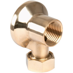 Applique laiton poli - F1/2" - Tube Ø 14 mm - Codital - Embout raccordement : Femelle - Femelle