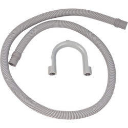 Canne de vidange de machine à laver - 1,5 m - Couleur : Gris - 150cm