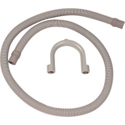 Canne de vidange de machine à laver - 2 m - Couleur : Gris - 200cm