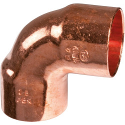 Raccord coudé 90° à souder - Cuivre - Femelle / Femelle - Diamètre femelle : 8 - 8 mm - 1Pc
