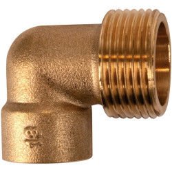 Raccord coudé 90° à souder - Laiton - Mâle - 92GCU - Filetage mâle : 1/2" (15 x 21)