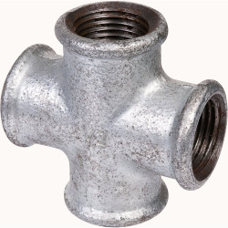 Croix - Fonte galvanisée - Femelle - 180 - Filetage femelle : 3/4" (20 x 27) - 3/4" (20 x 27)