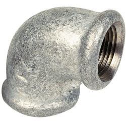 Raccord coudé 90° - Fonte galvanisée - Femelle / Femelle - 90 - Filetage femelle : 1" (26 x 34) - Vendus par 10