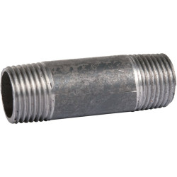 Mamelon fileté - Acier noir - Mâle / Mâle - 60mm - Filetage mâle : 3/4" (20 x 27) - 3/4" (20 x 27)