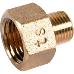 Raccord réduit côté mâle à visser - Laiton - Mâle / Femelle - Filetage mâle : 1/2" (15 x 21) - Vendus par 10